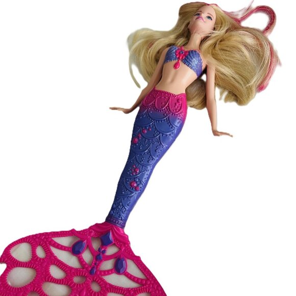 Mermaid Barbie Bubble Doll 2014 Mattel with Spinning Bubble wand Tail - Picture 1 of 6